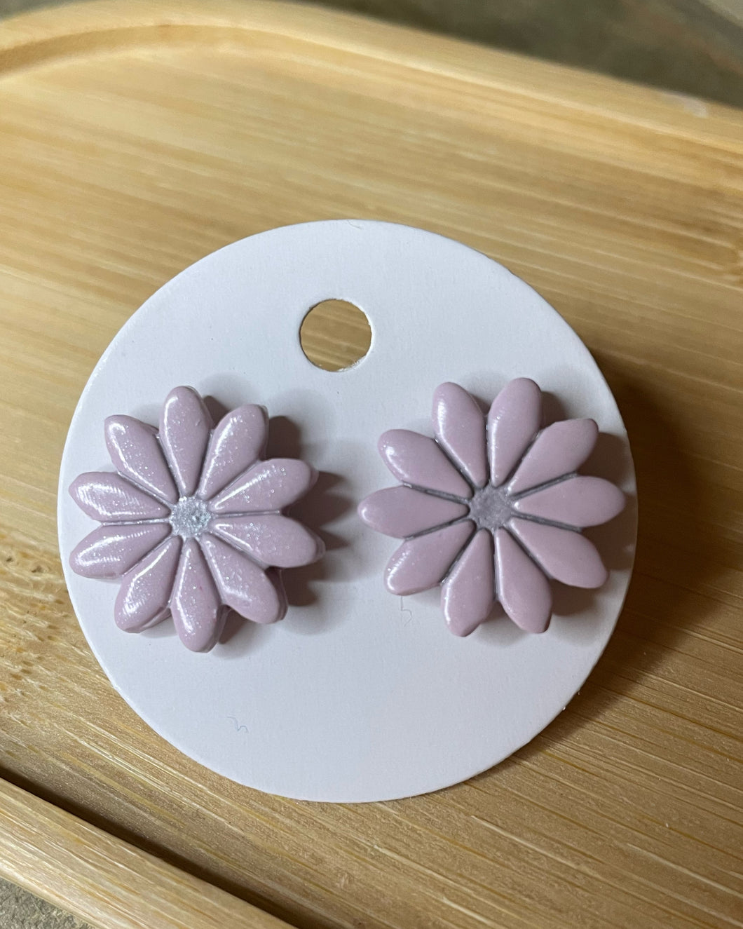Lavender Flower Studs