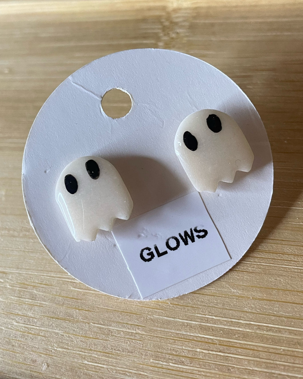 Small Glowing Ghost Studs