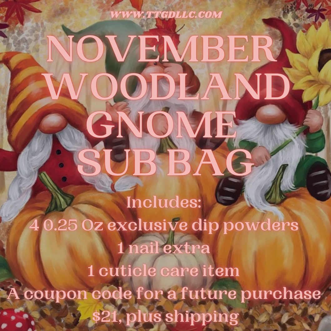 November Woodland Gnome Sub Bag- preorder