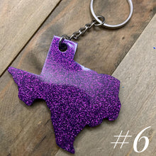 Load image into Gallery viewer, Texas Keychain (several color options available)
