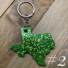 Load image into Gallery viewer, Texas Keychain (several color options available)
