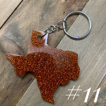 Load image into Gallery viewer, Texas Keychain (several color options available)
