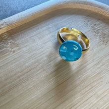 Load image into Gallery viewer, Teal Circle Ring- adjustable
