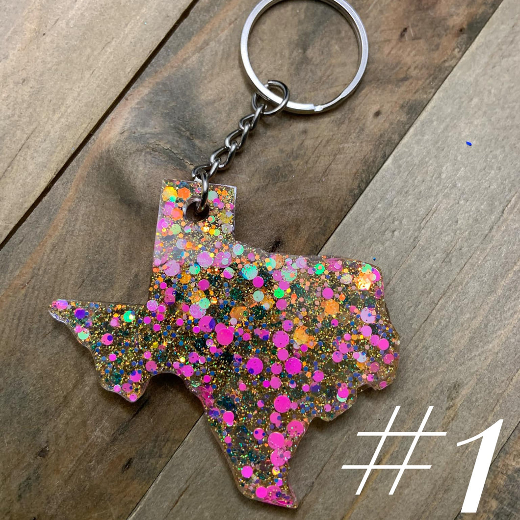 Texas Keychain (several color options available)