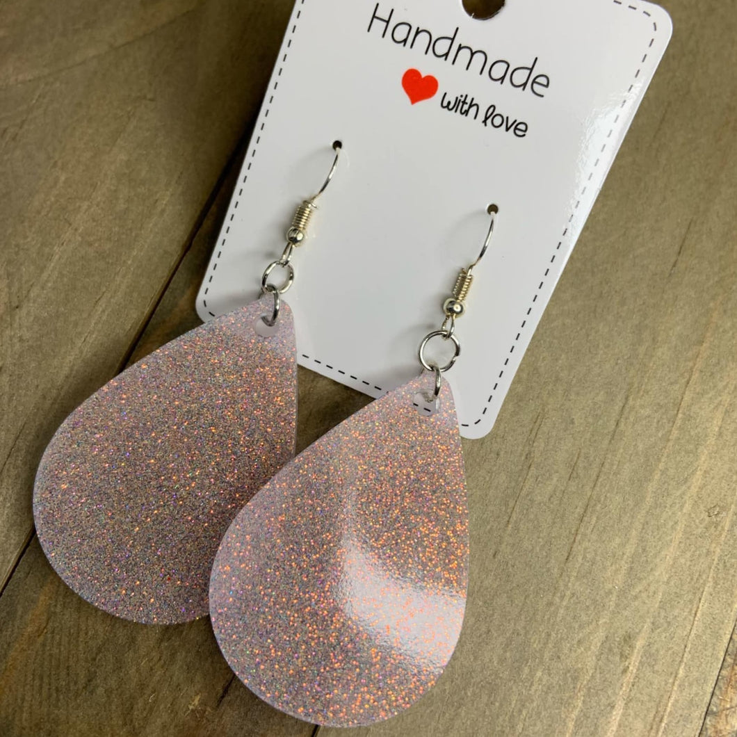 Glitter Teardrop Earrings