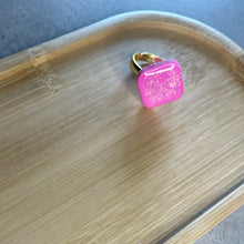 Load image into Gallery viewer, Pink Square Ring- adjustable
