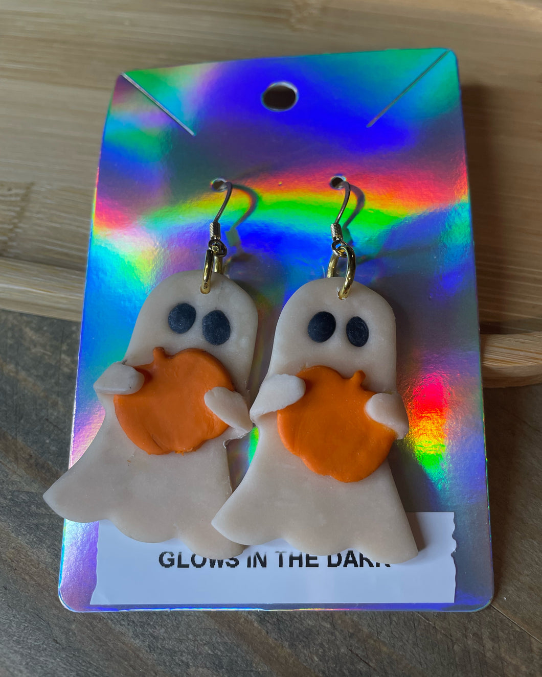 Glowing Ghosts with Pumpkin Earrings