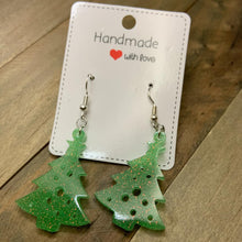 Load image into Gallery viewer, Green Tree Earrings
