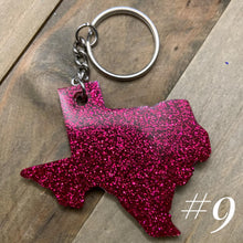 Load image into Gallery viewer, Texas Keychain (several color options available)
