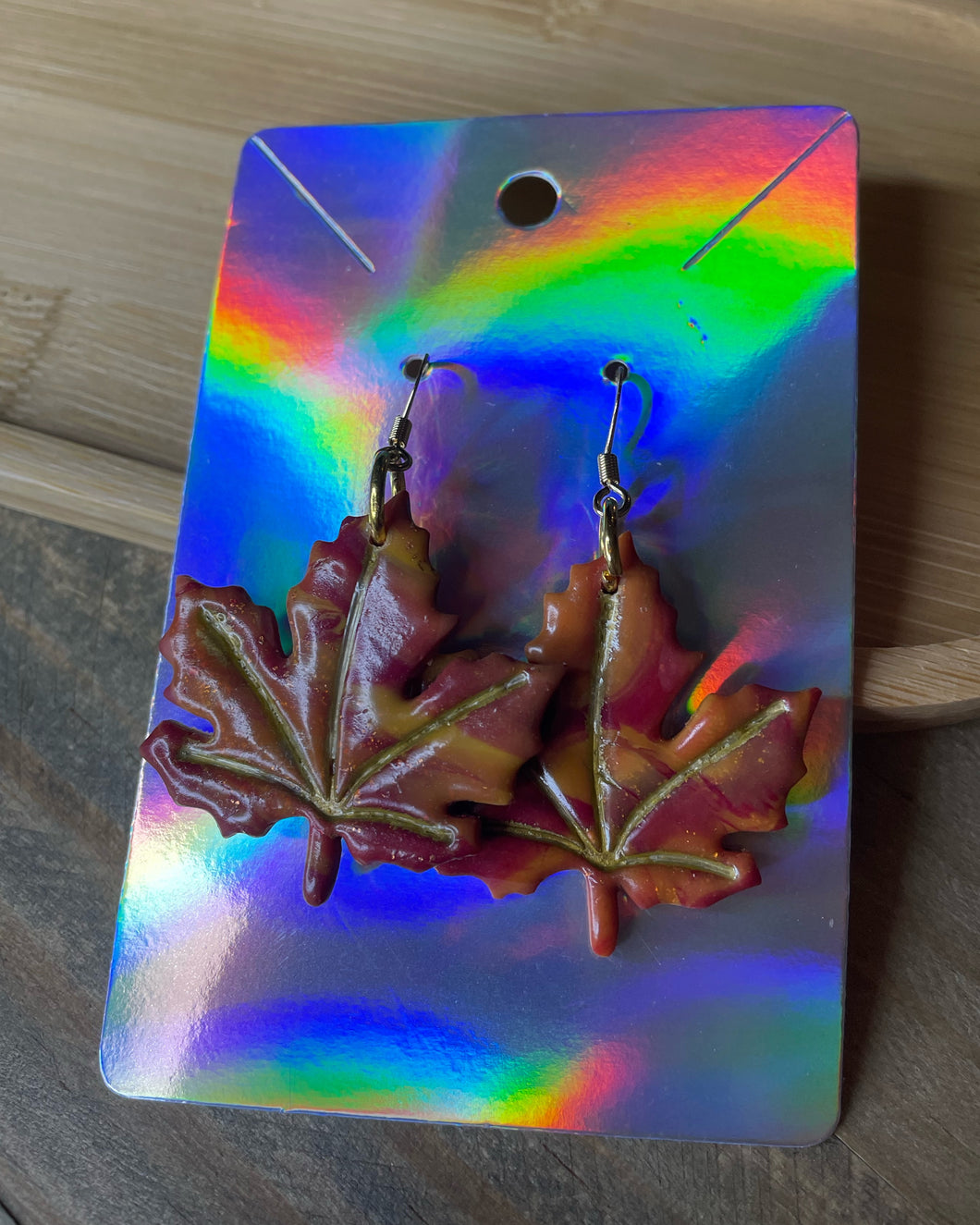 Large Fall Leaf Earrings