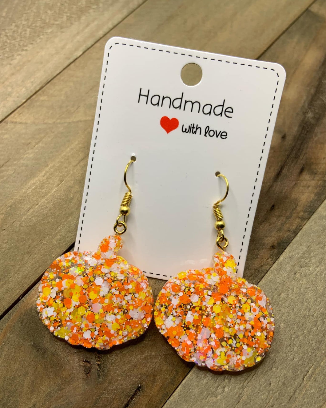 Pumpkin (holographic film) Earrings