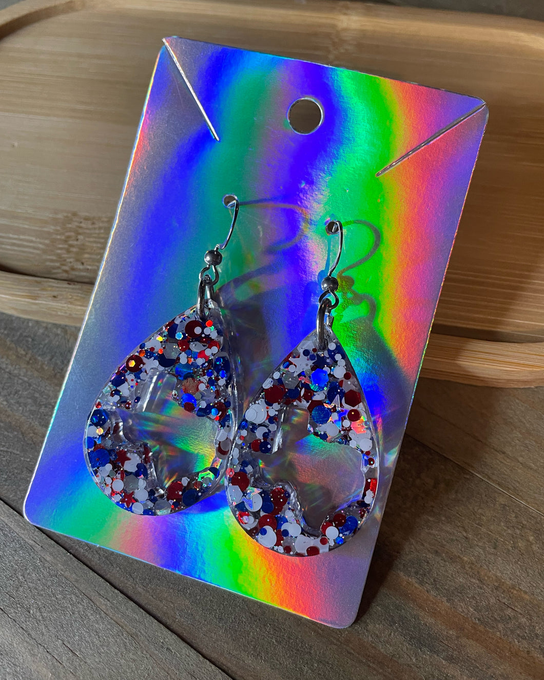 Red, White, & Blue Texas Earrings
