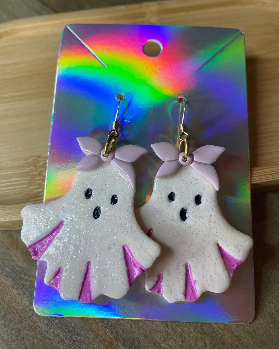 Pink & Purple Ghost Earrings