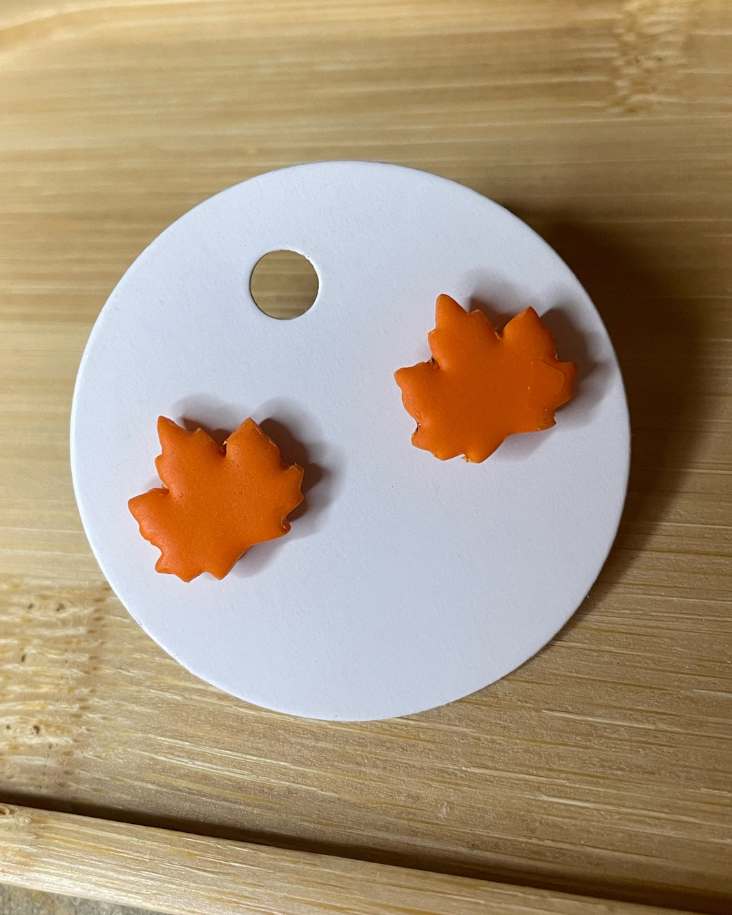 Orange Leaf Studs