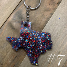 Load image into Gallery viewer, Texas Keychain (several color options available)
