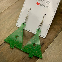 Load image into Gallery viewer, Green Tree Earrings
