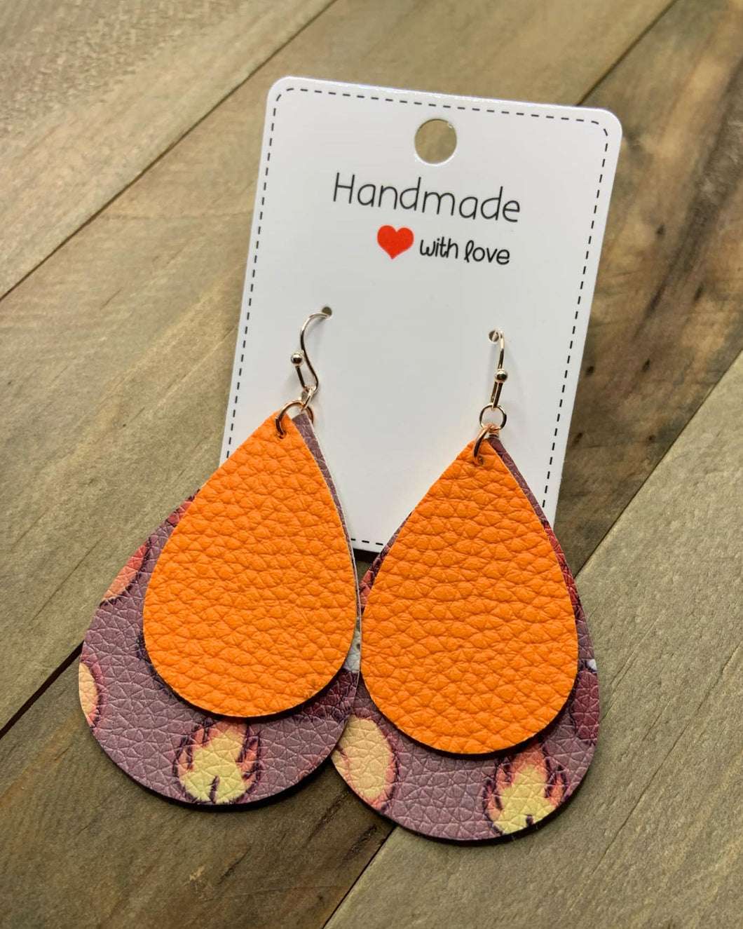 Fall Faux-Leather Earrings