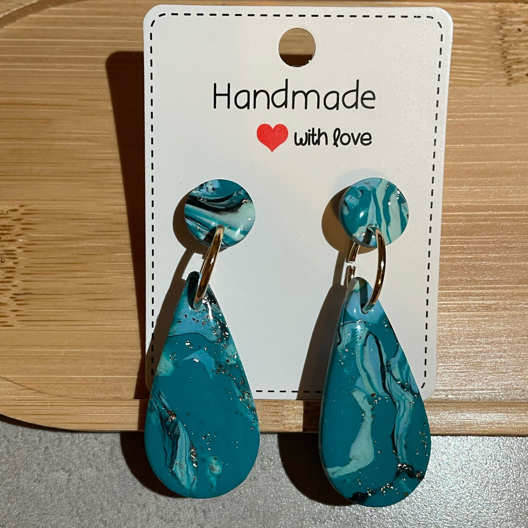 Teal Teardrop Earrings