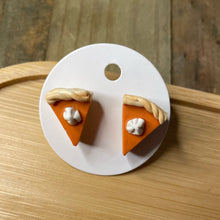 Load image into Gallery viewer, Pumpkin Pie Stud Earrings
