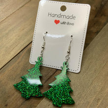 Load image into Gallery viewer, Green Tree Earrings
