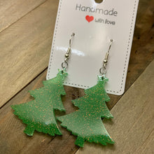 Load image into Gallery viewer, Green Tree Earrings
