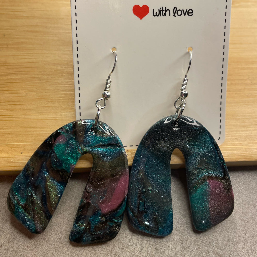 Marble Rainbow Earrings