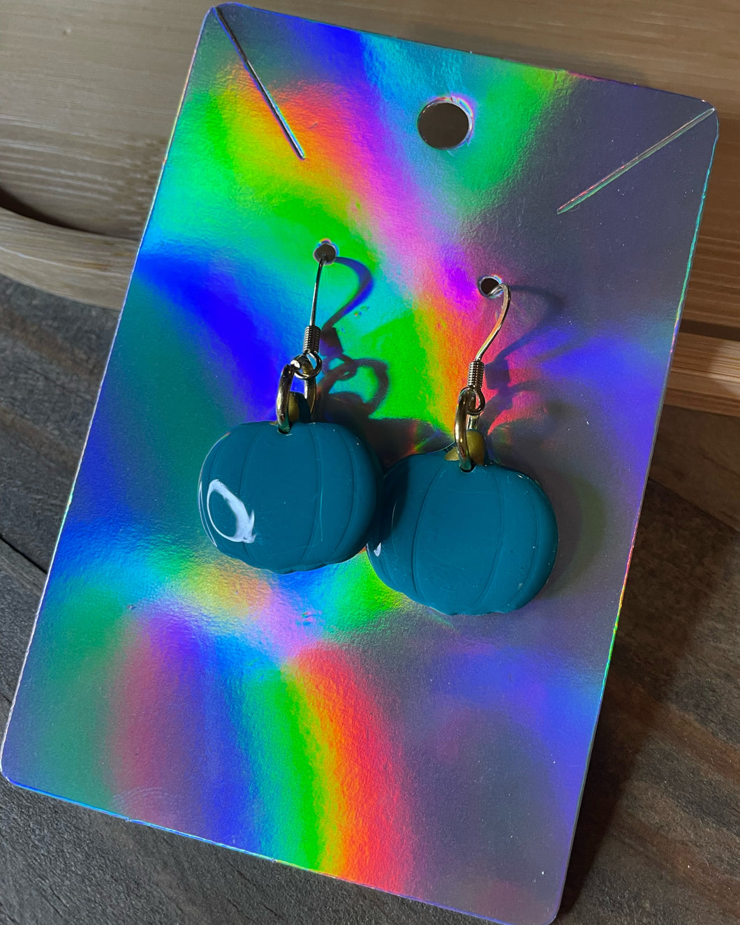 Teal Pumpkin Earrings