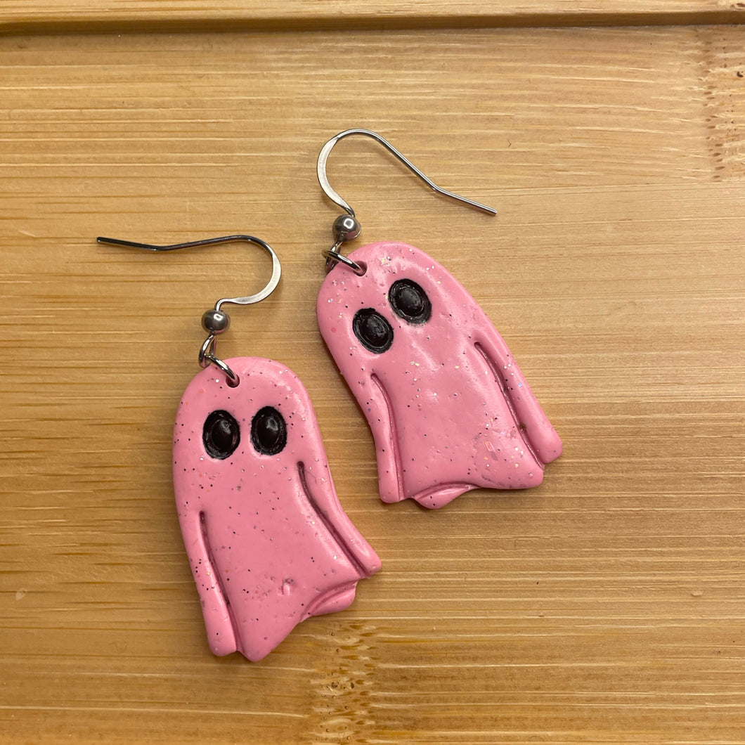 Pink Ghost Earrings