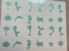 Load image into Gallery viewer, Mermaid (Under the Sea) Nail Stickers
