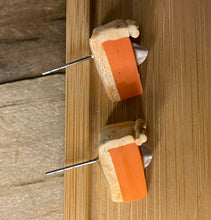 Load image into Gallery viewer, Pumpkin Pie Stud Earrings
