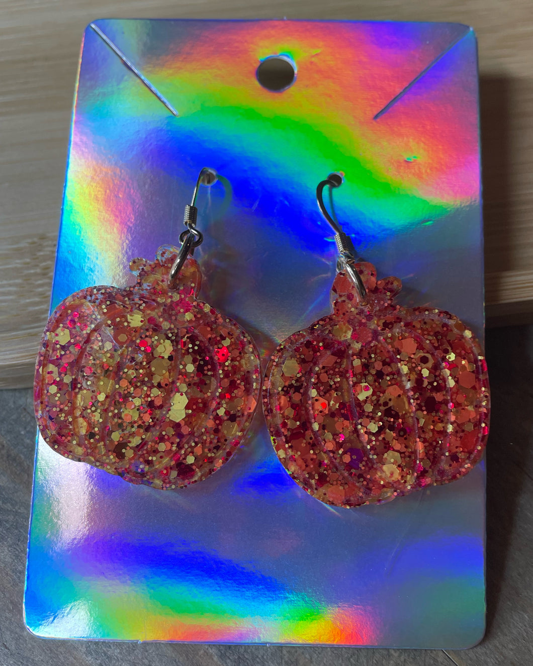 Pumpkin Resin Earrings