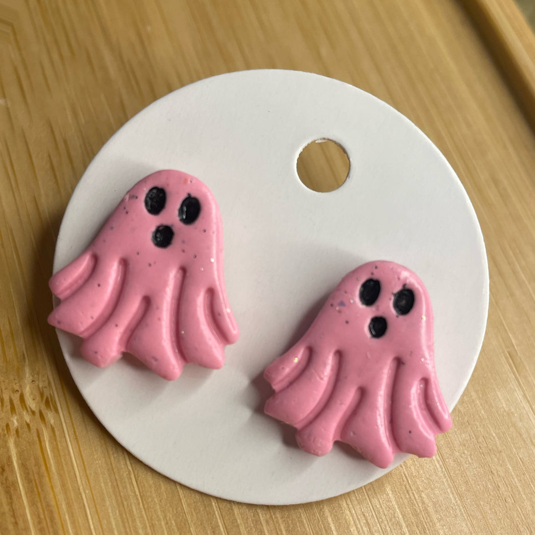 Pink Ghost Studs