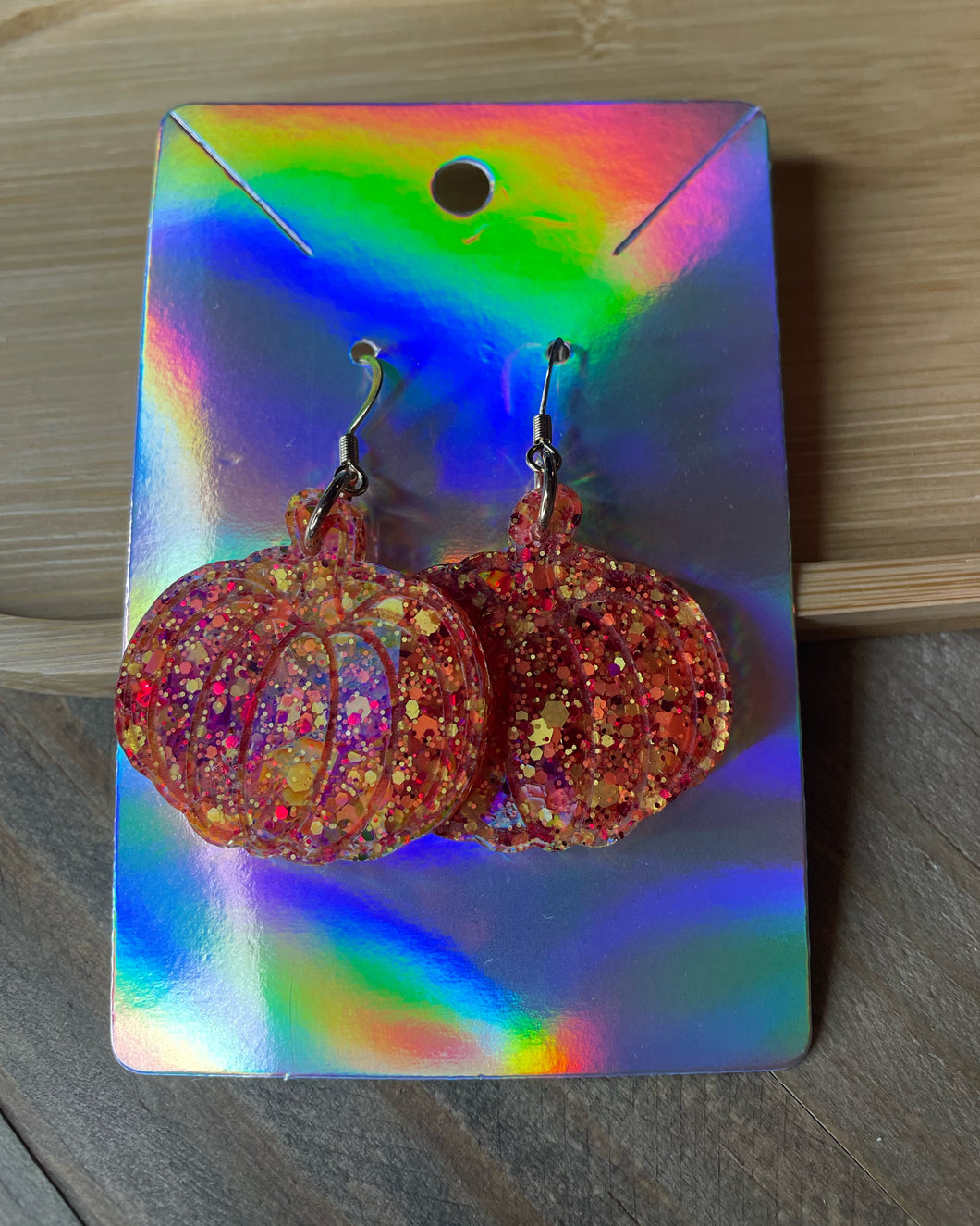 Pumpkin Resin Earrings