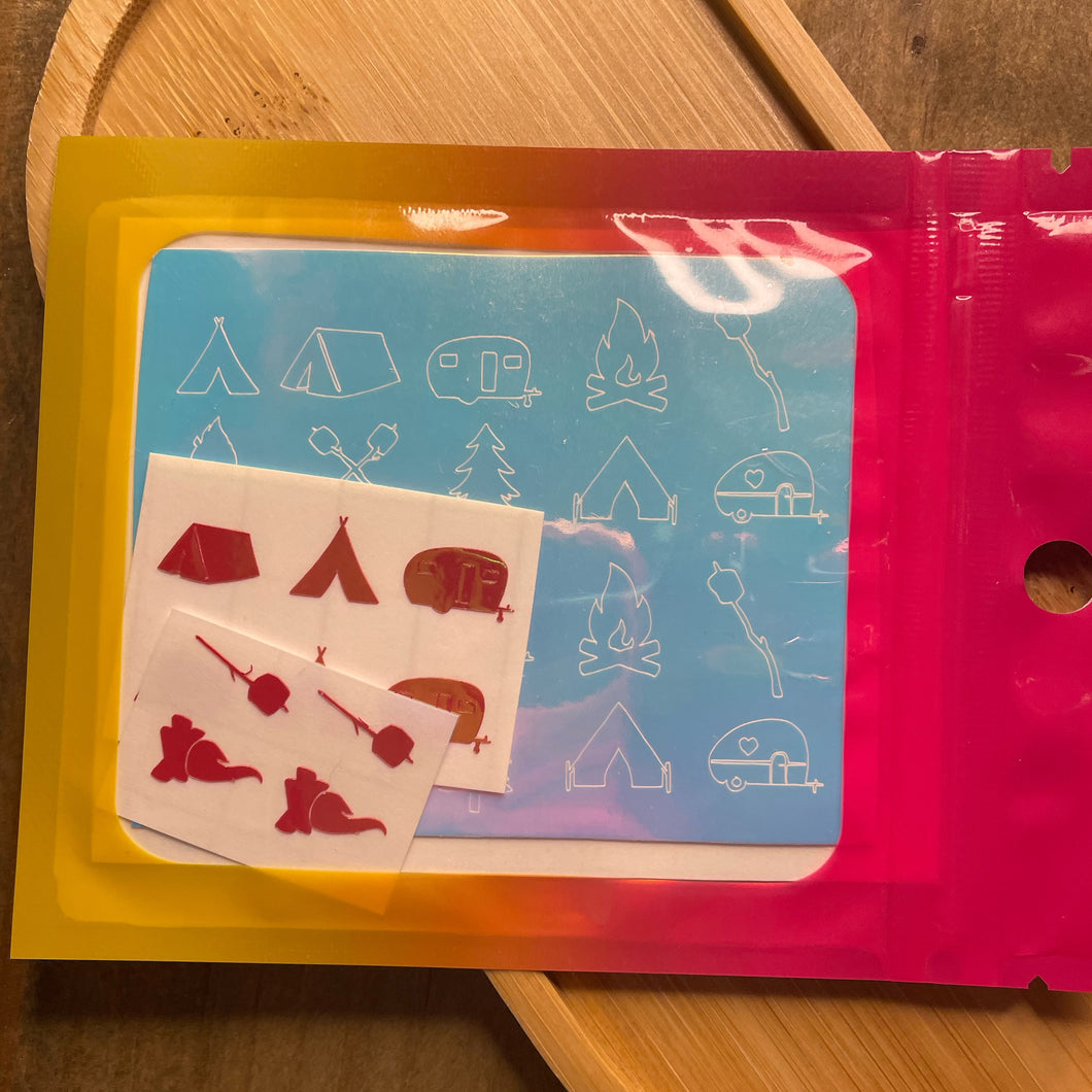 Camping Nail Stickers
