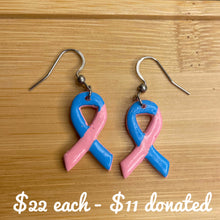 Load image into Gallery viewer, Pregnancy &amp; Infant Loss Awareness Earrings- 50% Donated to the Share charity
