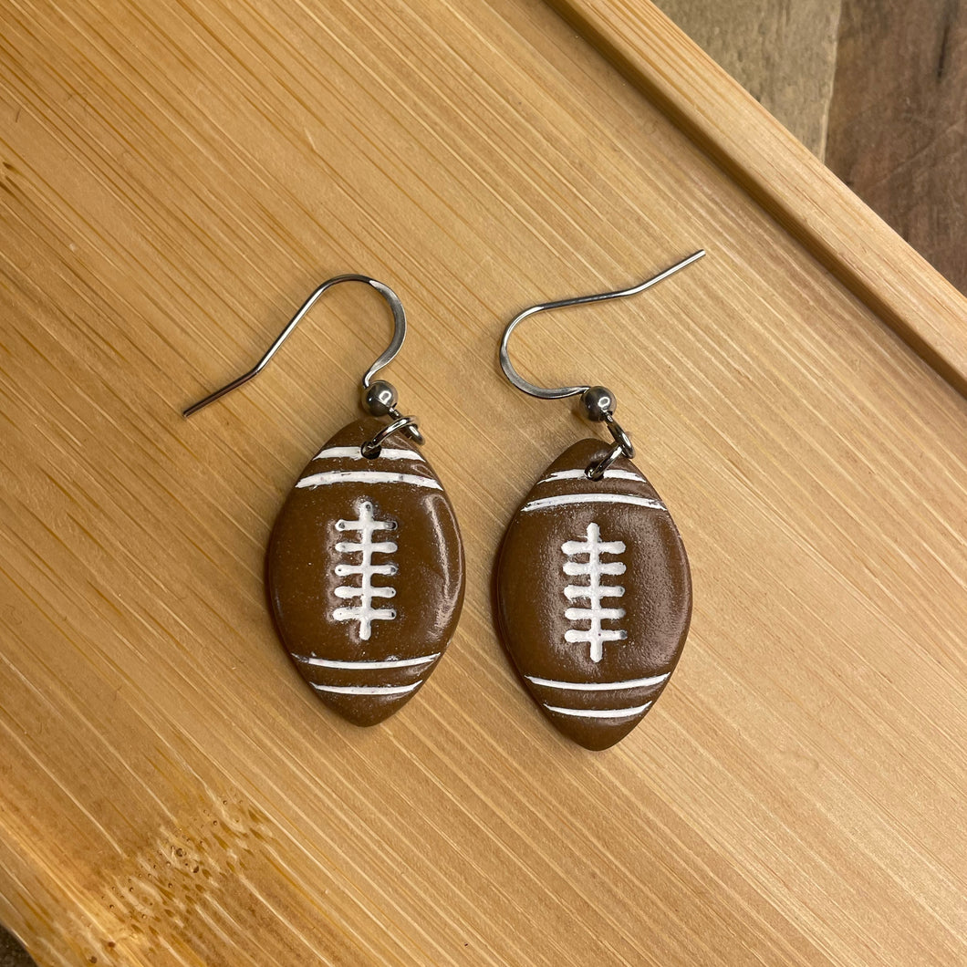 Medium Football Earrings