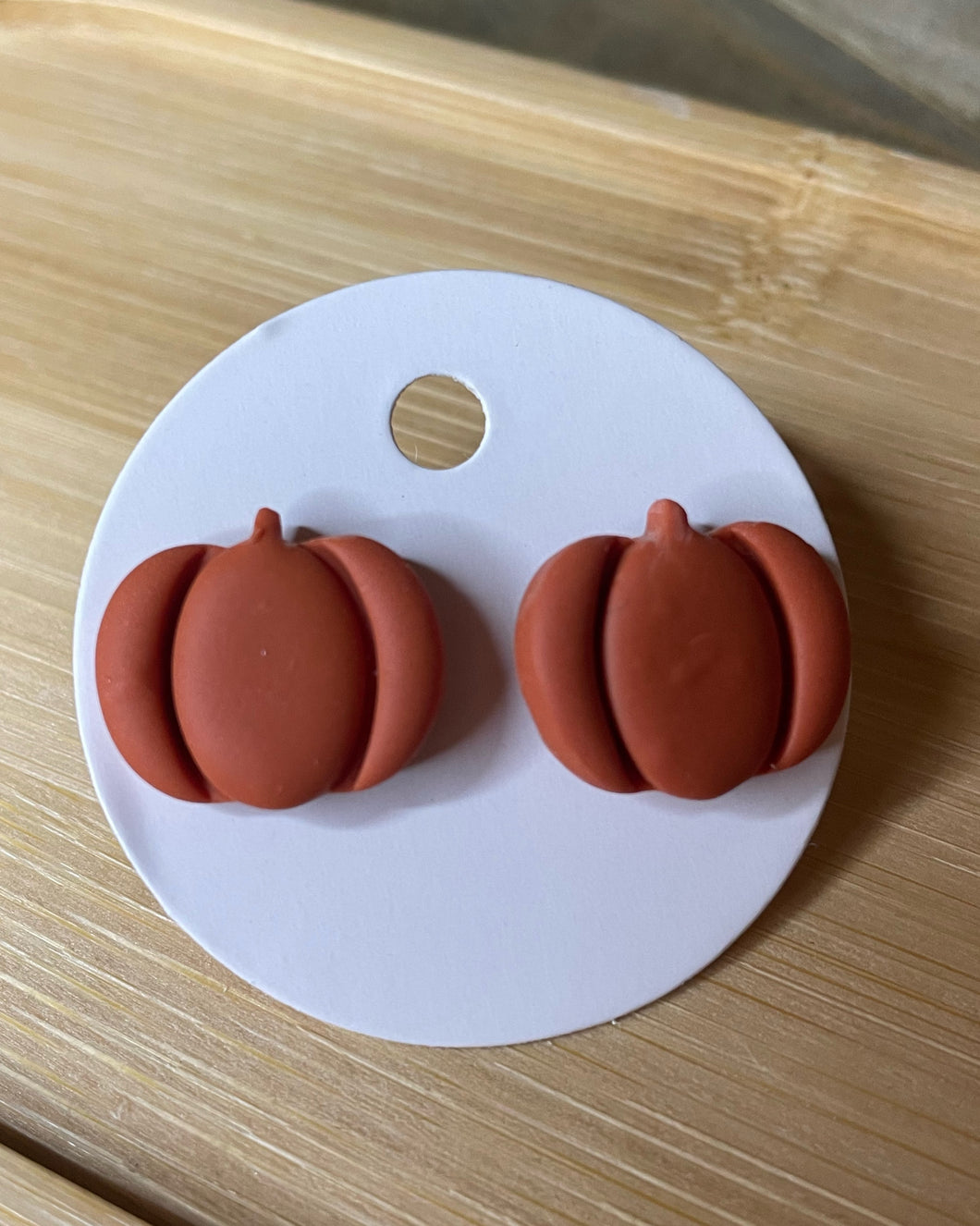 Orange Pumpkin Studs