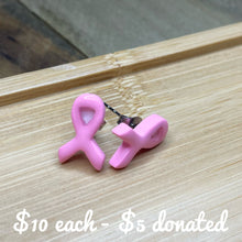 Load image into Gallery viewer, Breast Cancer Awareness Earrings- 50% Donated to the Susan G. Komen Charity
