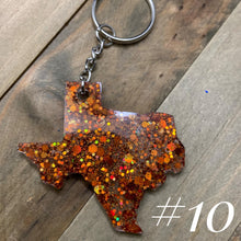 Load image into Gallery viewer, Texas Keychain (several color options available)
