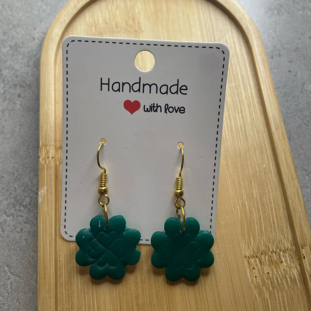 Green Clover Earrings