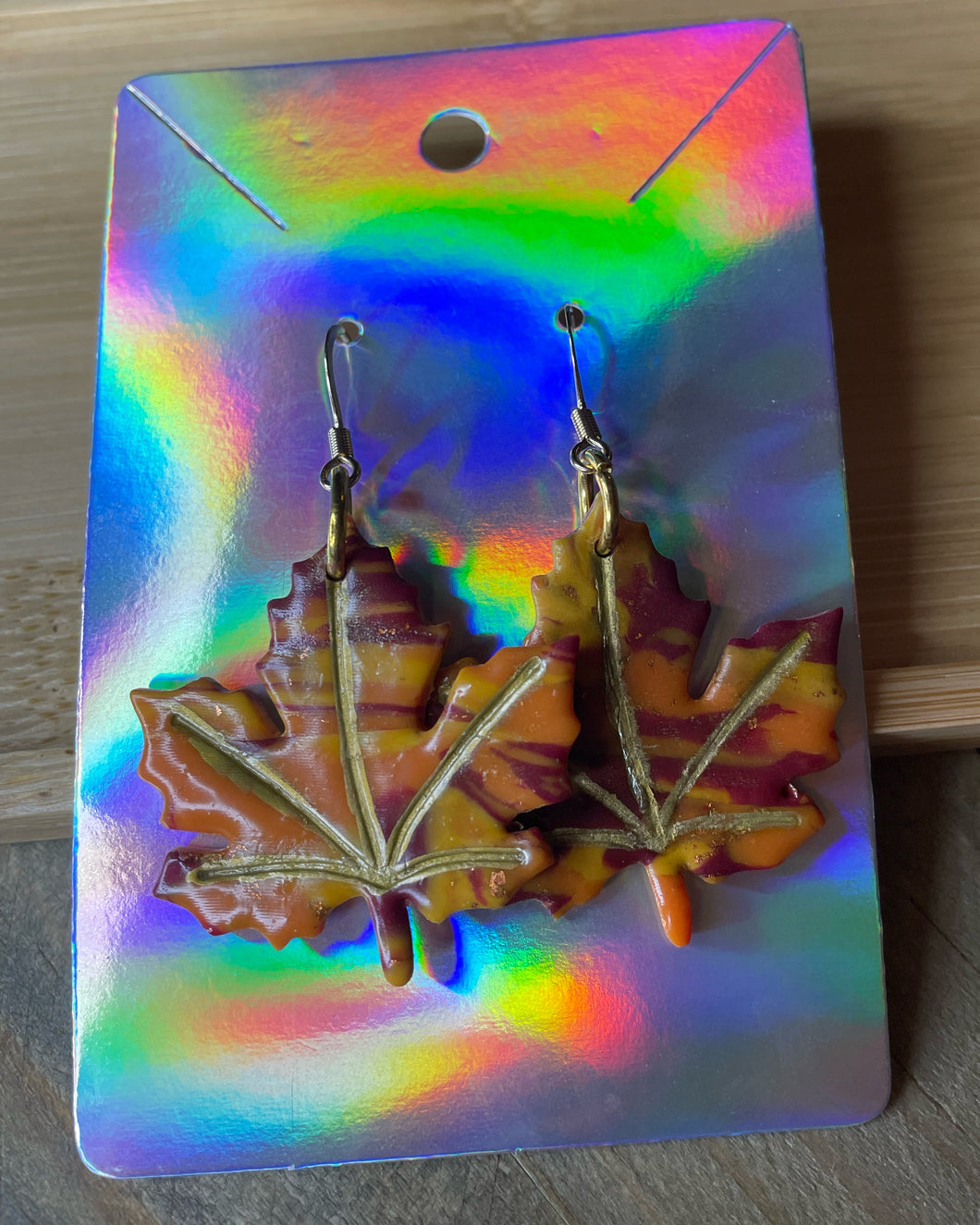 Large Fall Leaf Earrings